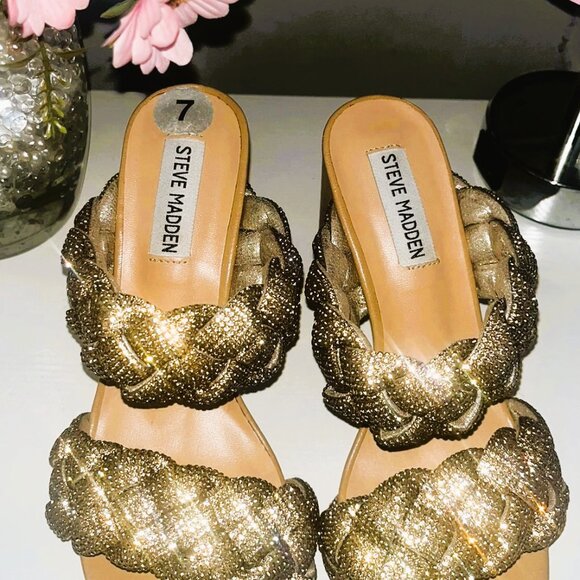 PRISTINE Steve Madden Nider Kenley Block Heel Sandals - Picture 6 of 8